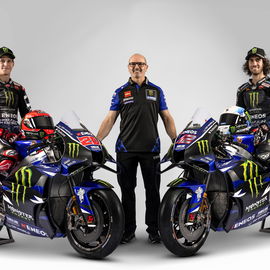 Quartararo, Meregalli, Rins, 2026 Yamaha MotoGP launch.