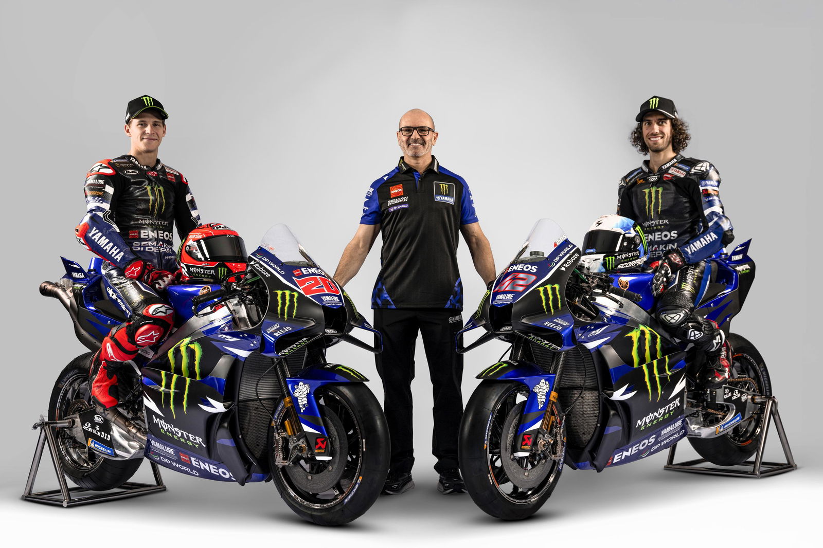 Quartararo, Meregalli, Rins, 2026 Yamaha MotoGP launch.