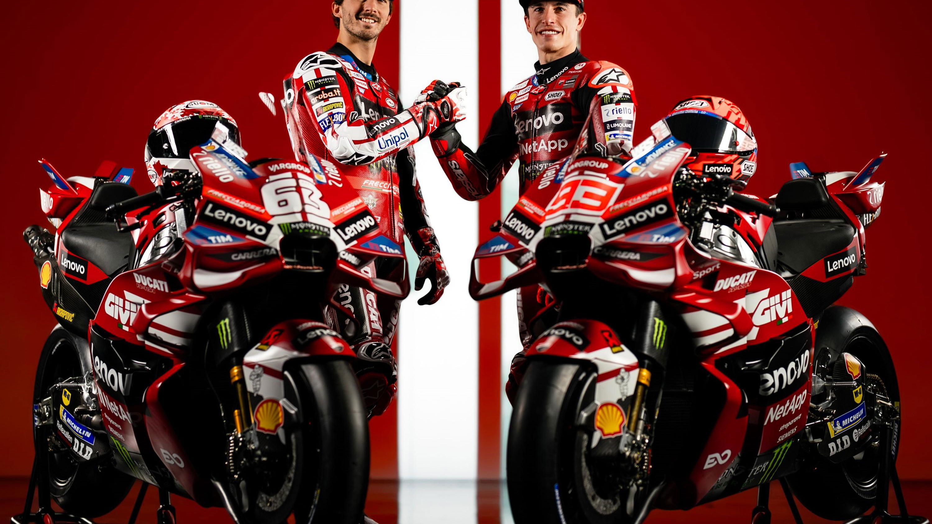 Francesco Bagnaia, Marc Marquez, 2026 Ducati MotoGP livery
