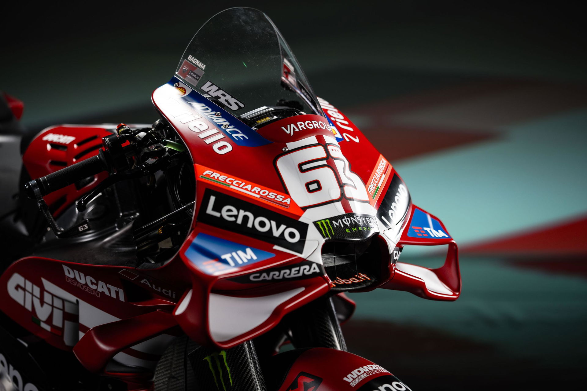 Front of Francesco Bagnaia's Ducati GP26.