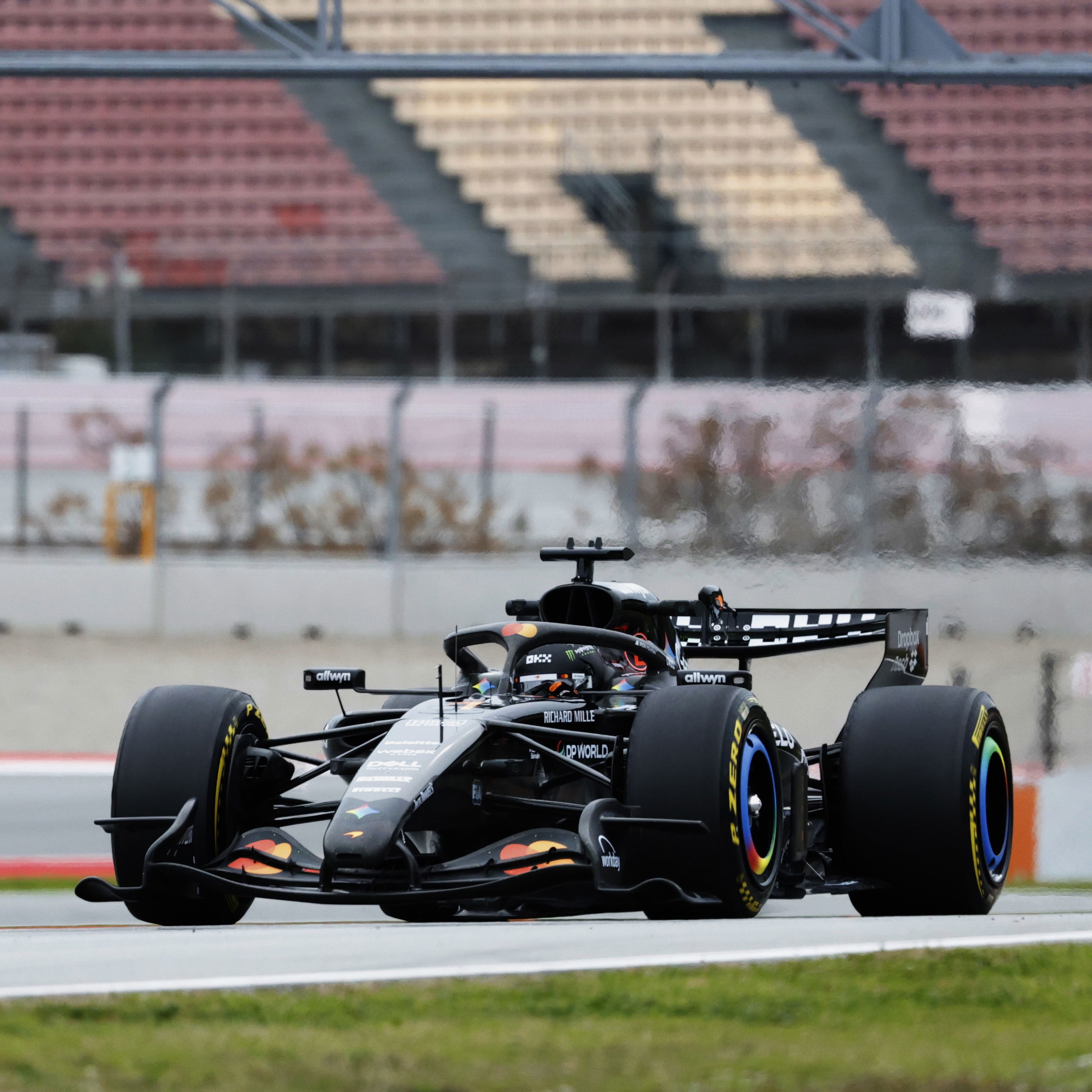 Norris sported the number 1 on his car