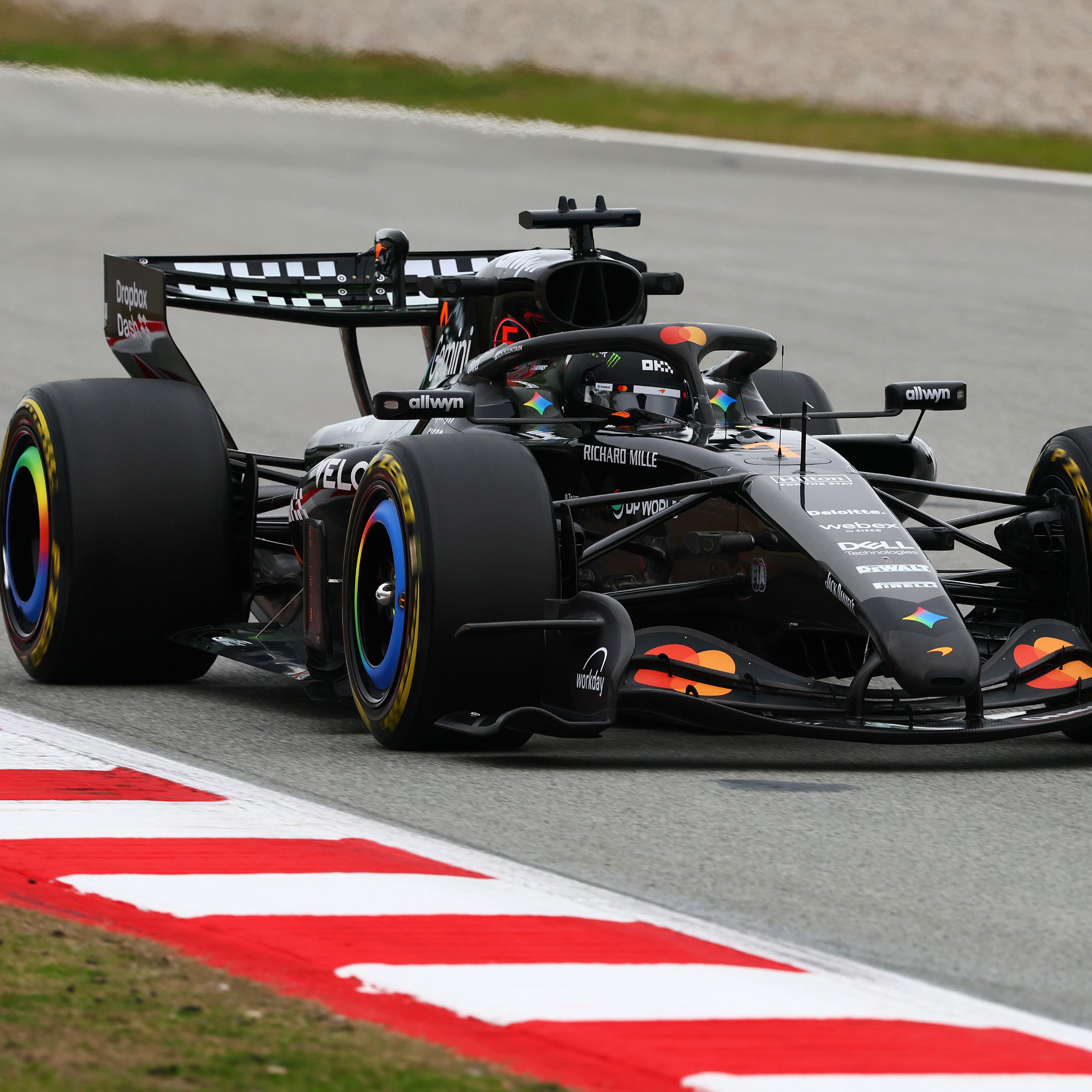 McLaren's MCL40 on track for the first time in F1 2026
