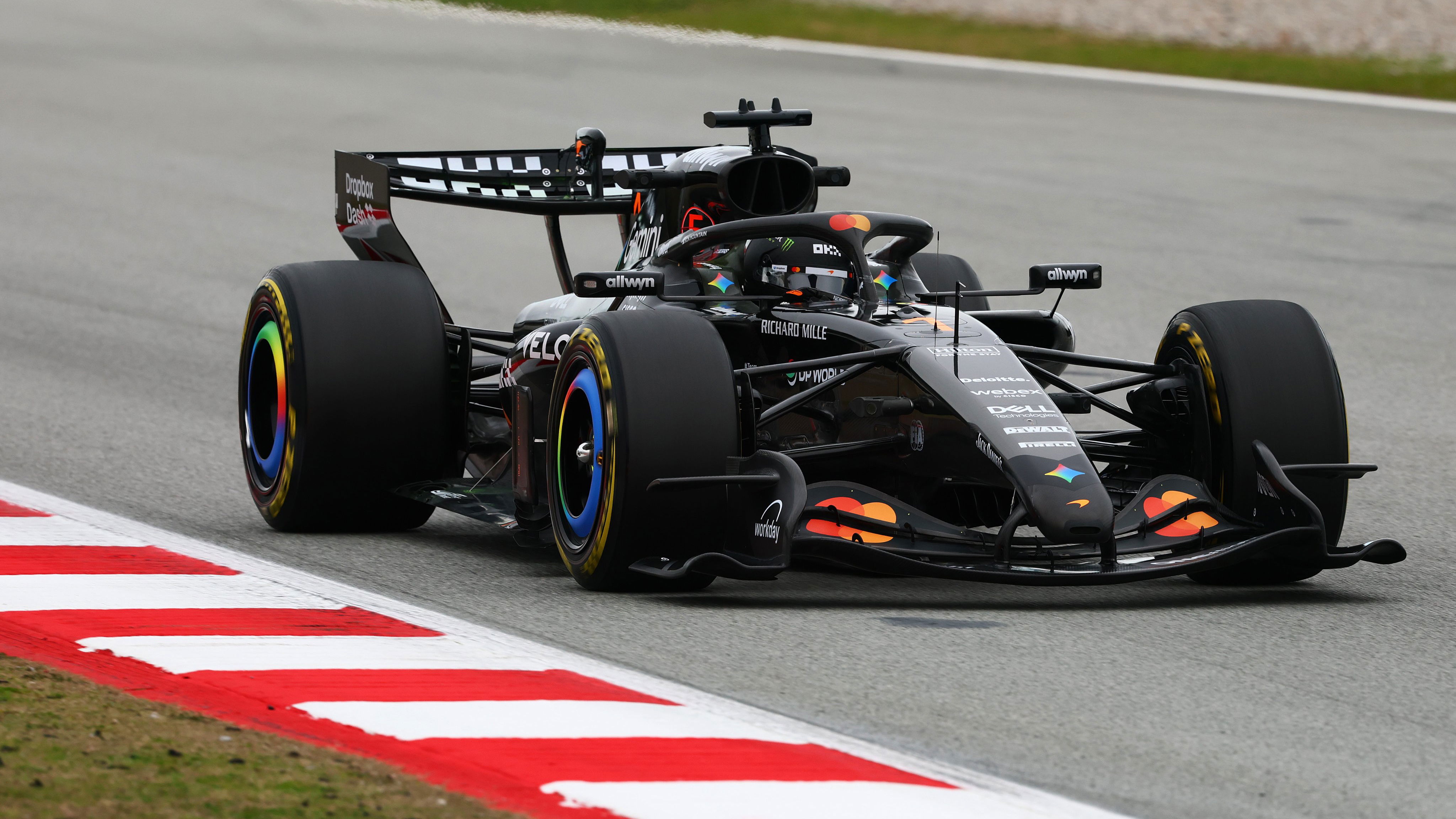 McLaren's MCL40 on track for the first time in F1 2026