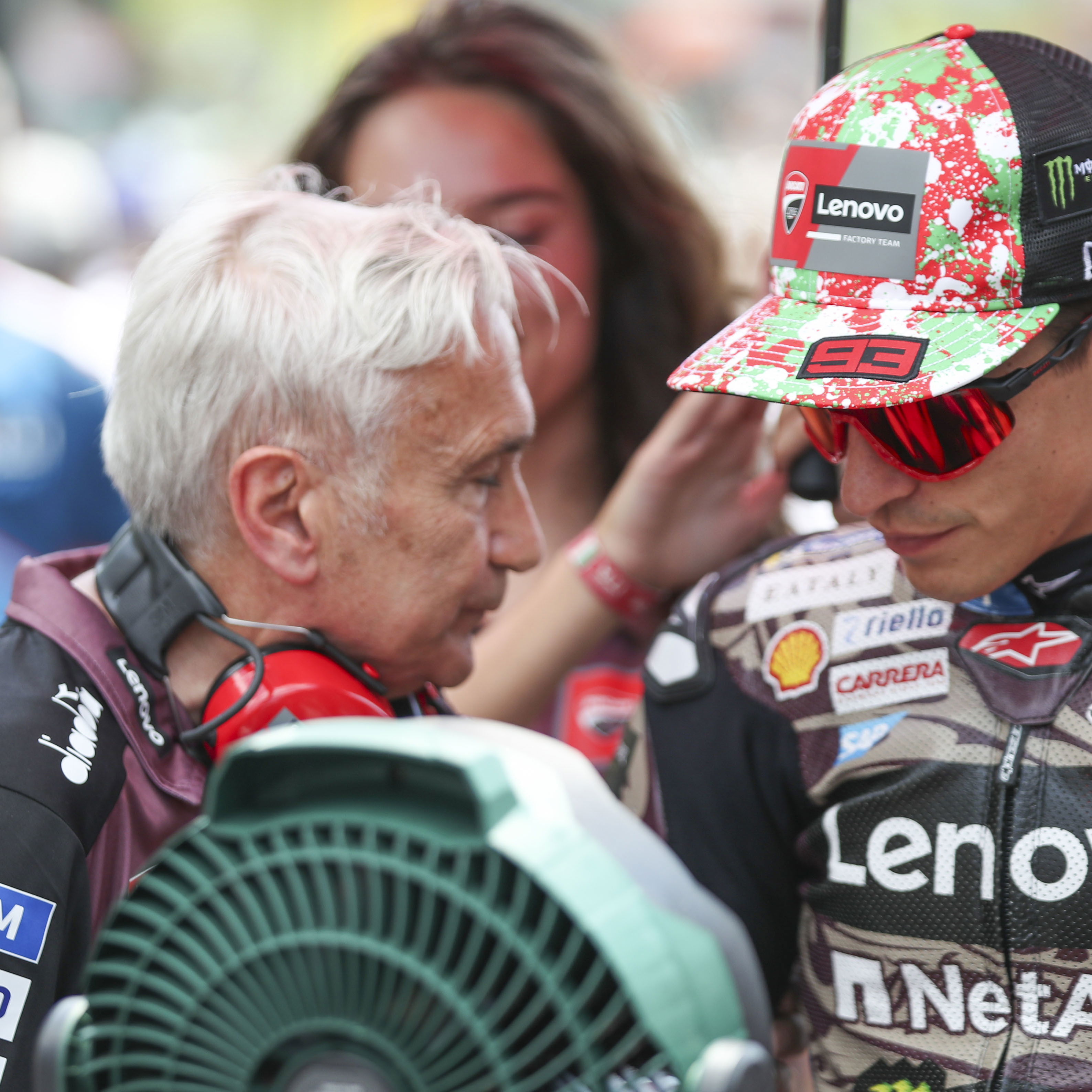 Davide Tardozzi, Marc Marquez, 2025 Italian MotoGP