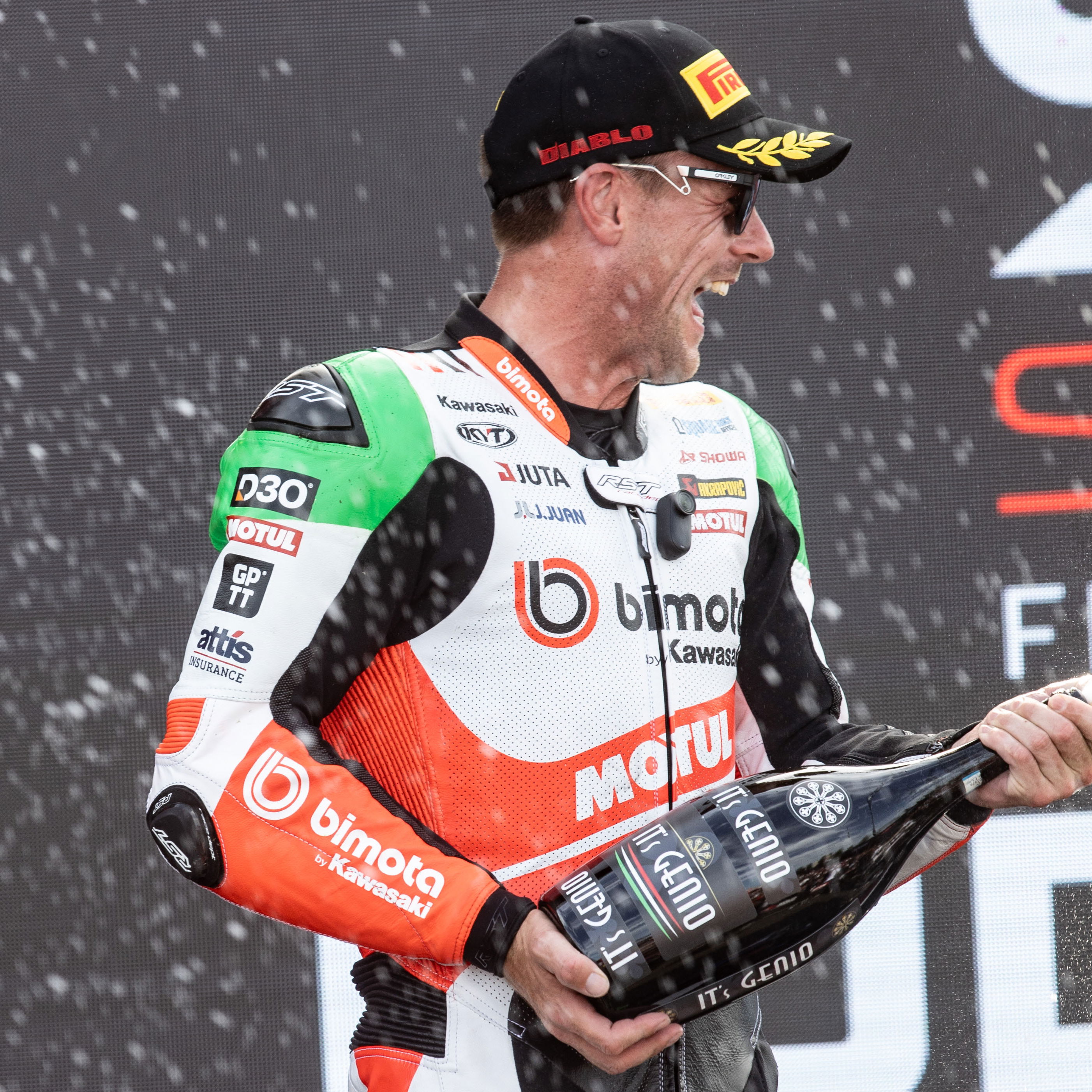 Alex Lowes, 2025 French WorldSBK podium. Credit: Gold and Goose.