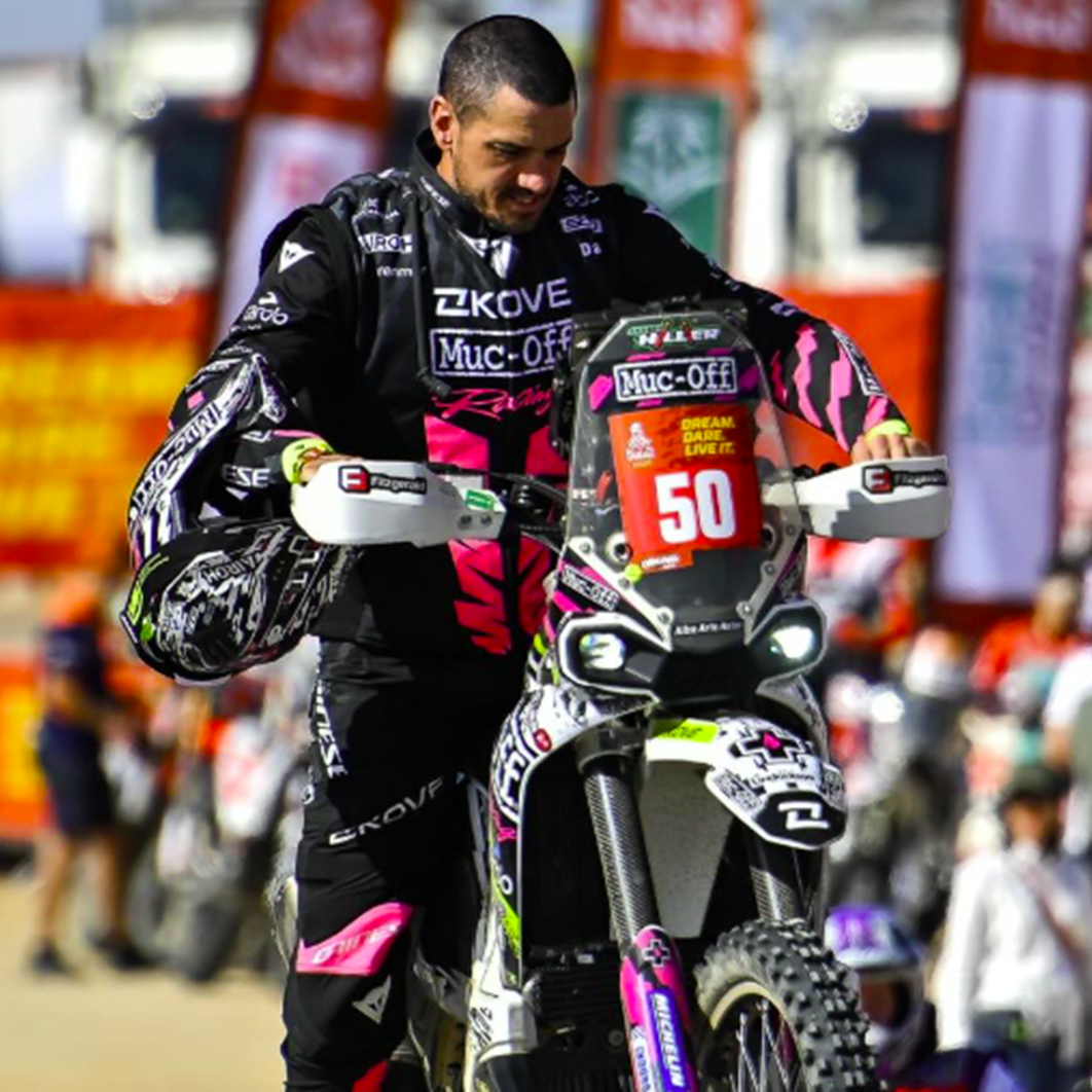 James Hillier, 2026 Dakar Rally start. Credit: Instagram/Muc-Off Moto/James Hillier.