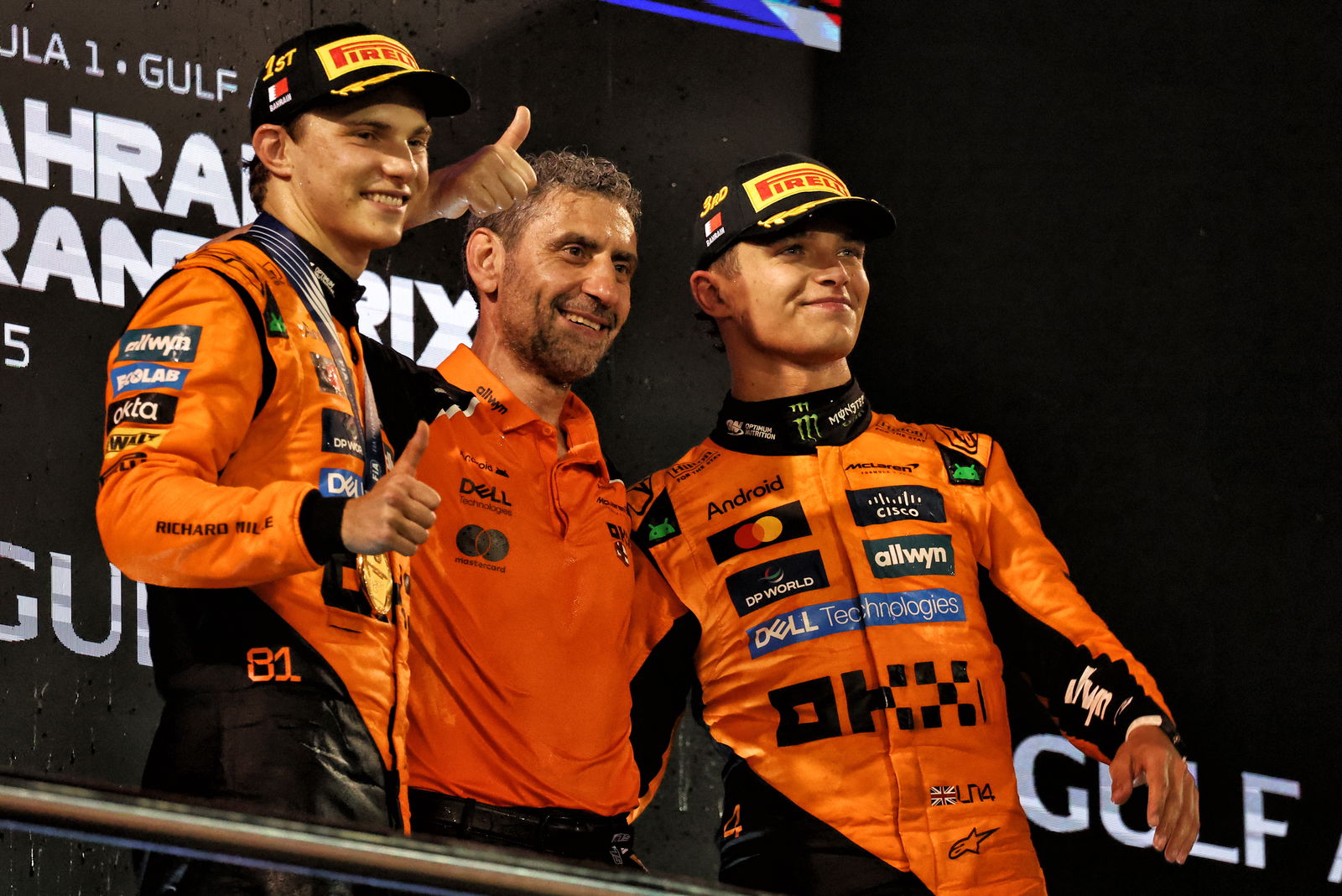 Piastri, Stella and Norris on the podium in Bahrain