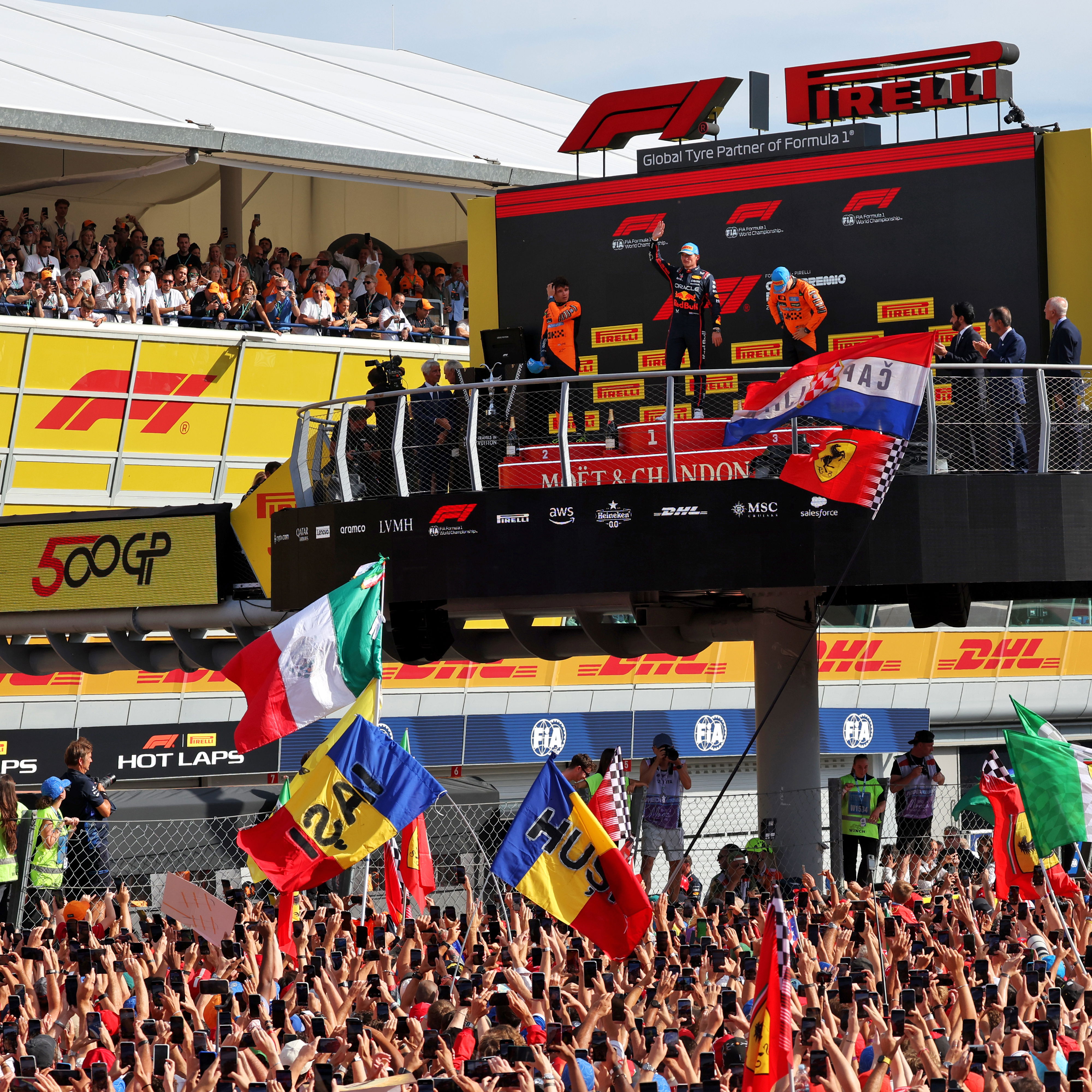 The Monza podium