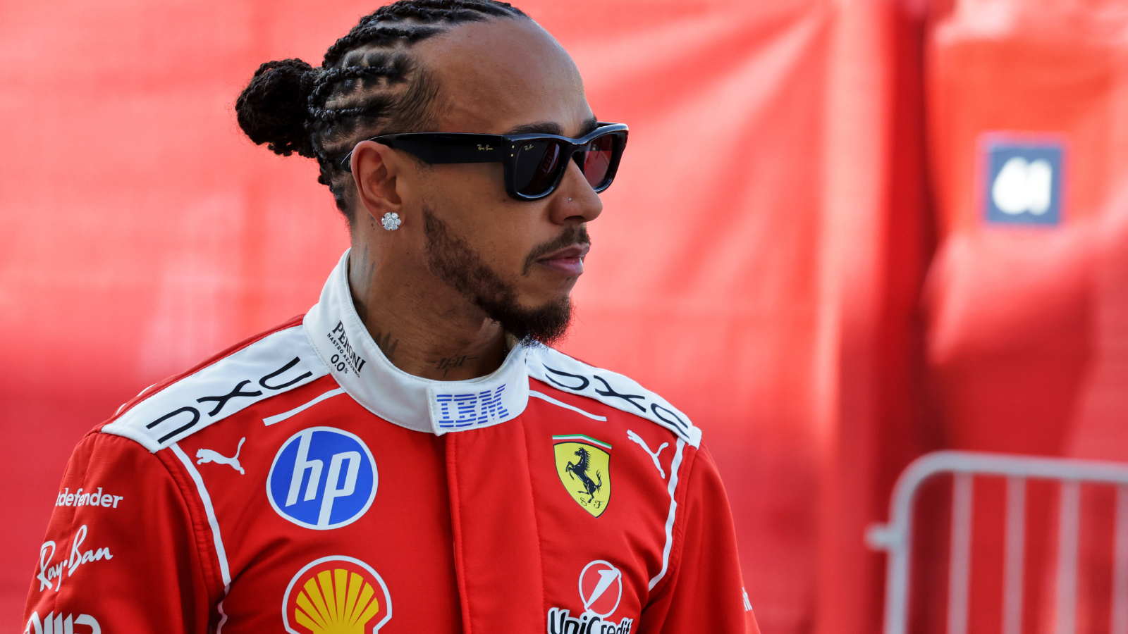 Lewis Hamilton arrives at pre-season testing in Bahrain