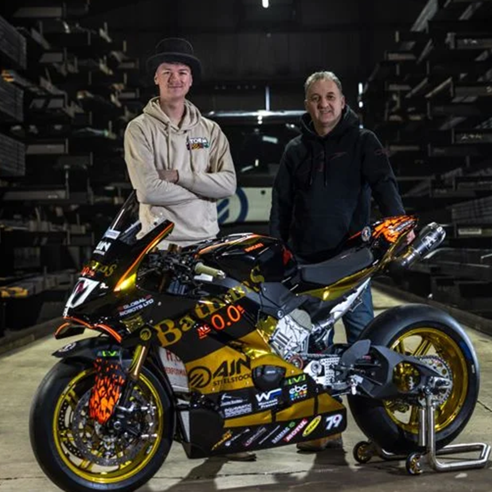 Storm Stacey, Michael Rutter with 2026 Bathams Ducati. Credit: British Superbike Championship.