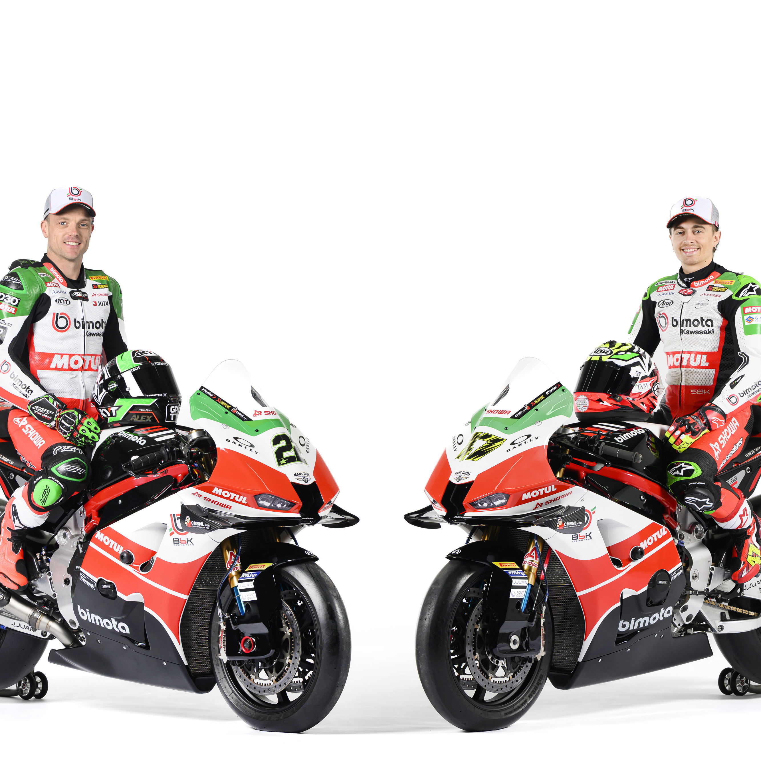 Alex Lowes and Axel Bassani on 2026 Bimota KB998 WorldSBK bikes. Credit: Bimota by Kawasaki Racing Team.