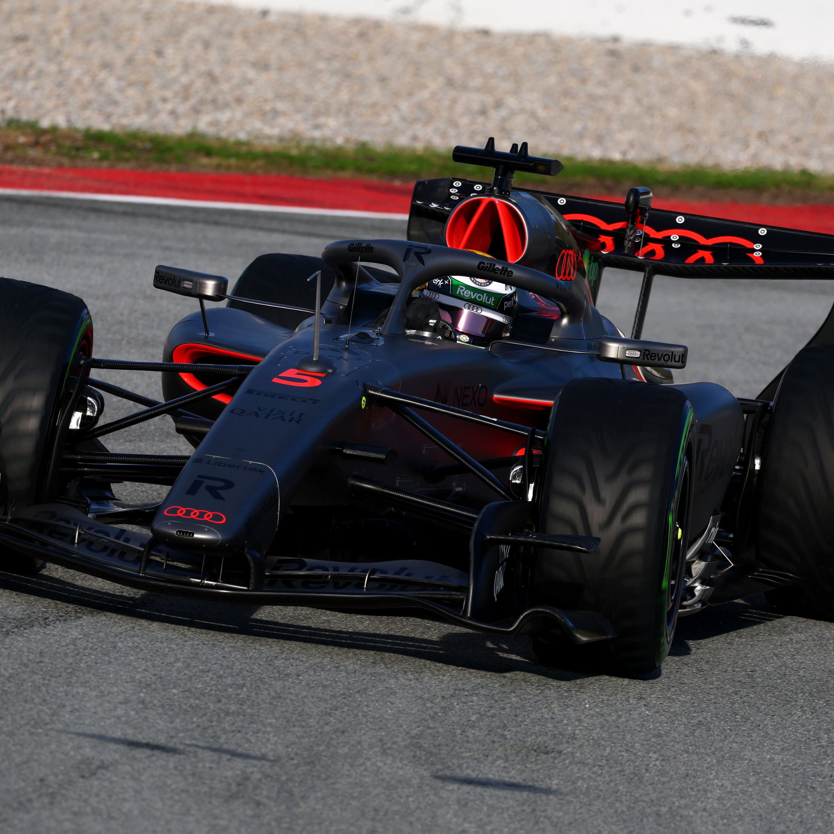 Audi's R26 on track in Barcelona 