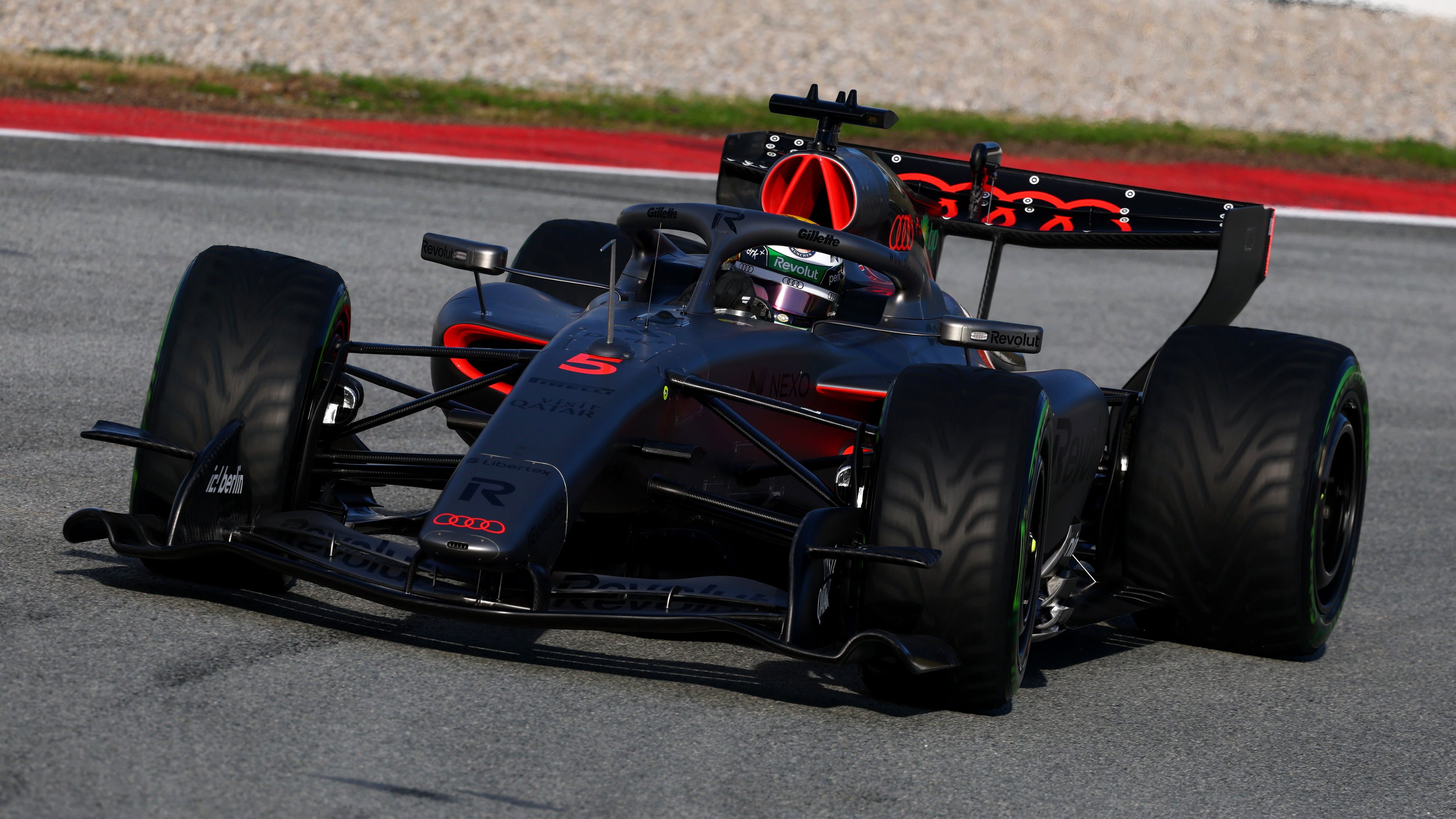Audi's R26 on track in Barcelona 