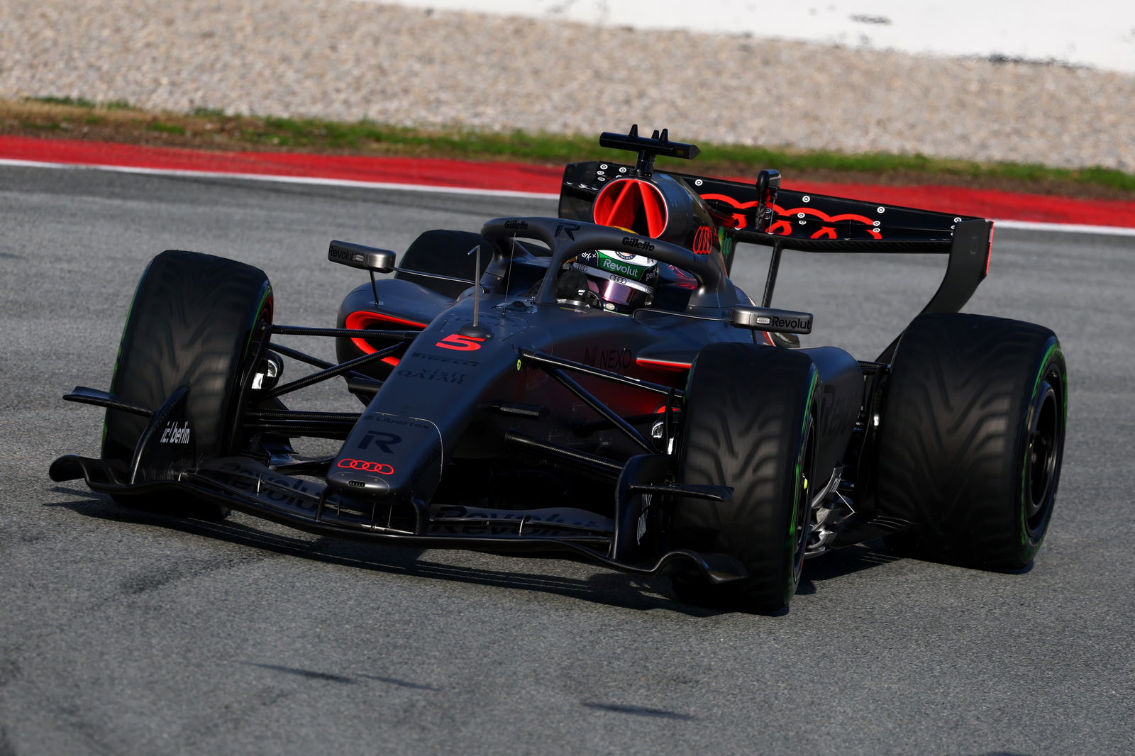 Audi's R26 on track in Barcelona 