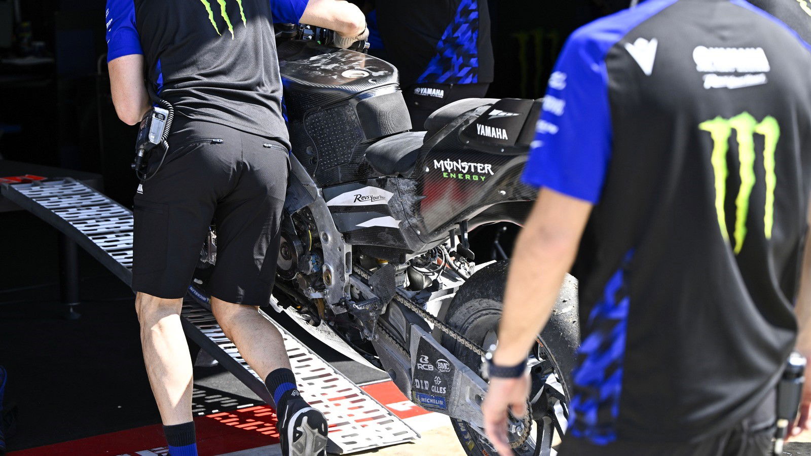 Crashed Yamaha V4, 2026 Sepang MotoGP Test (Gold&Goose).