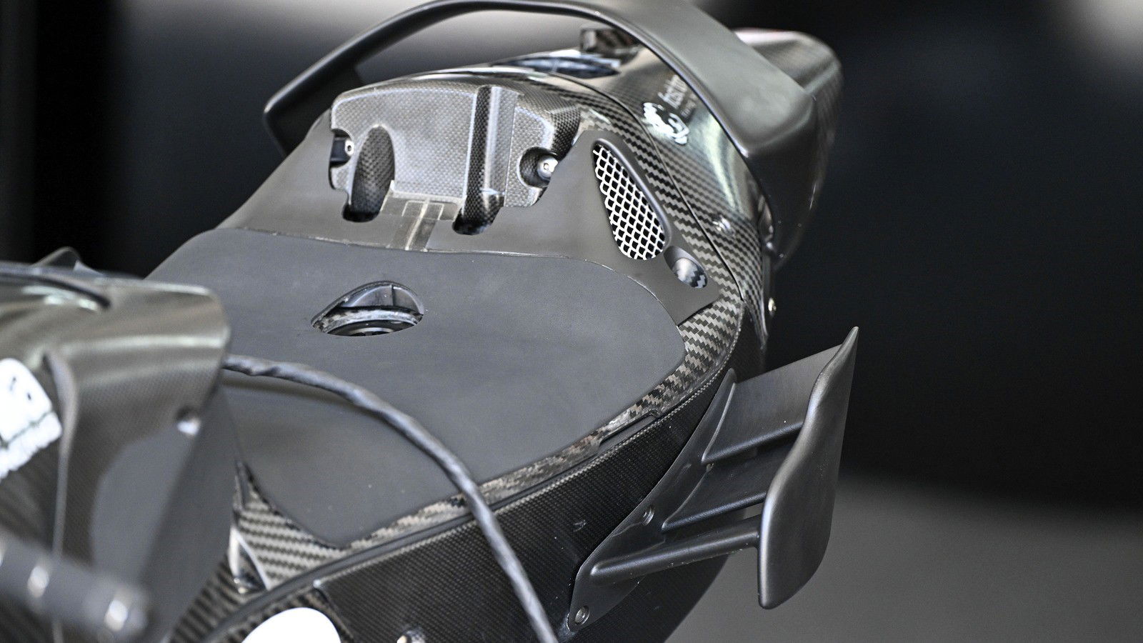 The rear seat aero on Marco Bezzecchi's RS-GP, 2026 Sepang MotoGP Test (Gold&Goose).