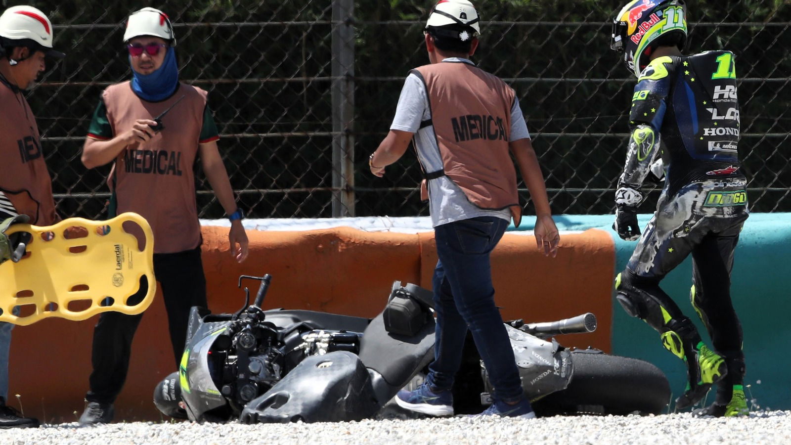 Diogo Moreira crash, 2026 Sepang MotoGP Test (Gold&Goose).