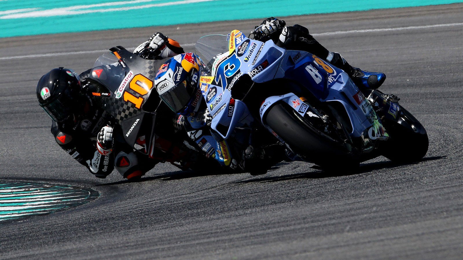 Alex Marquez, Luca Marini, 2026 Sepang MotoGP Test (Gold & Goose).