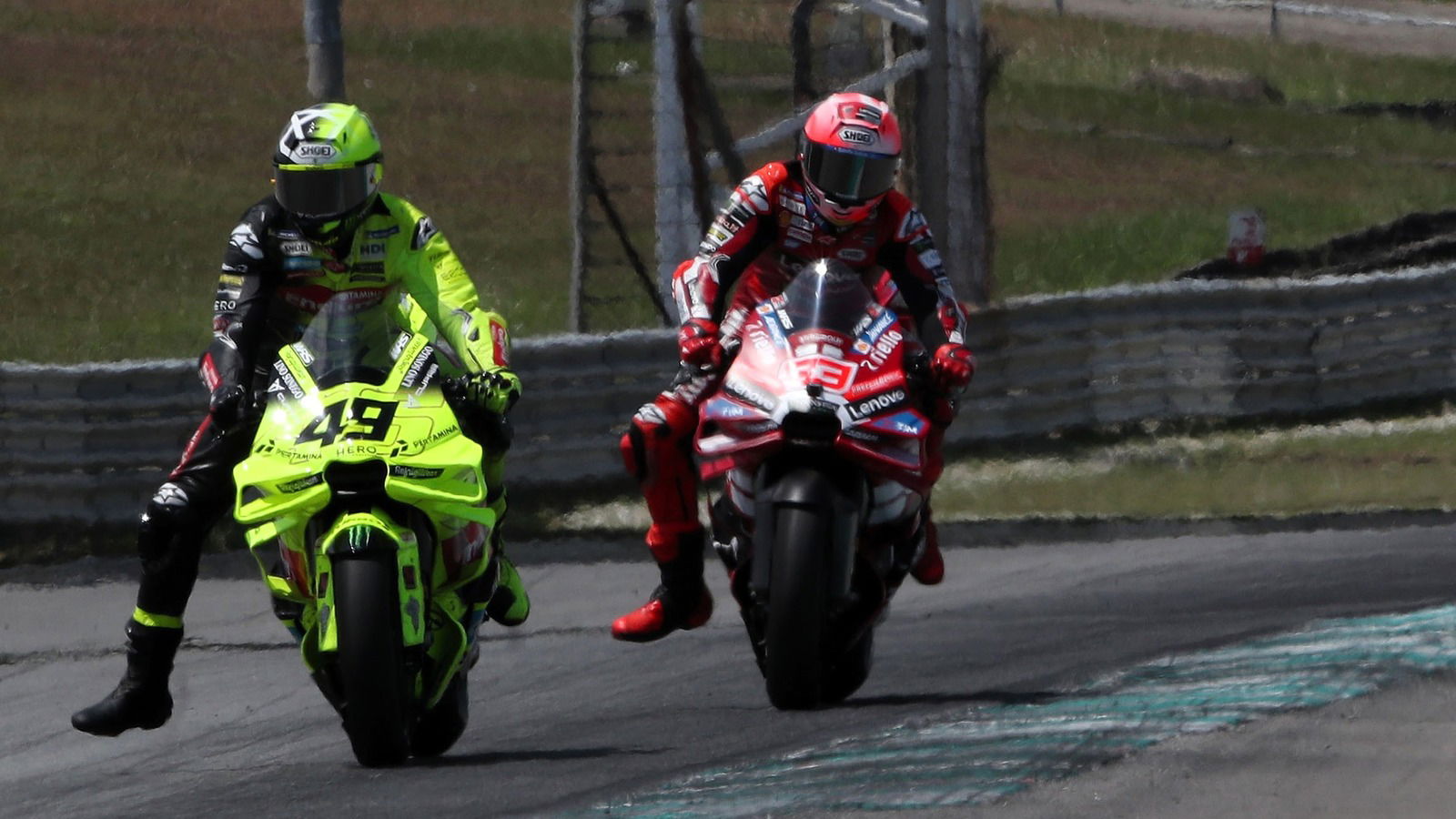 Fabio di Giannantonio, Marc Marquez, 2026 Sepang MotoGP Test (Gold&Goose).