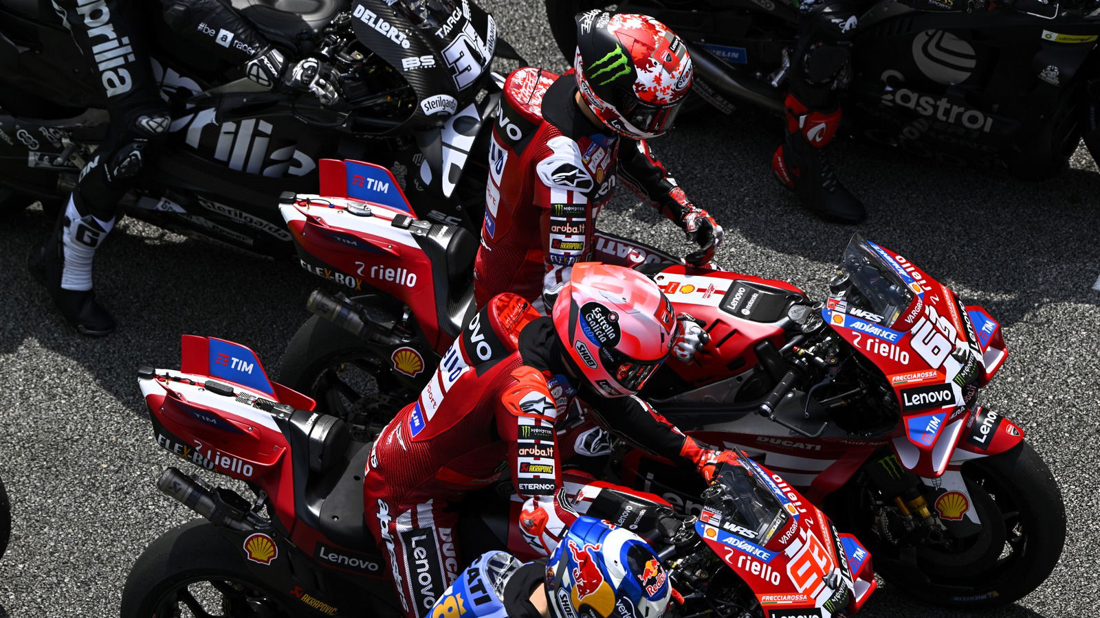 Francesco Bagnaia, Marc Marquez, Alex Marquez, 2026 Sepang MotoGP Test (Gold&Goose).