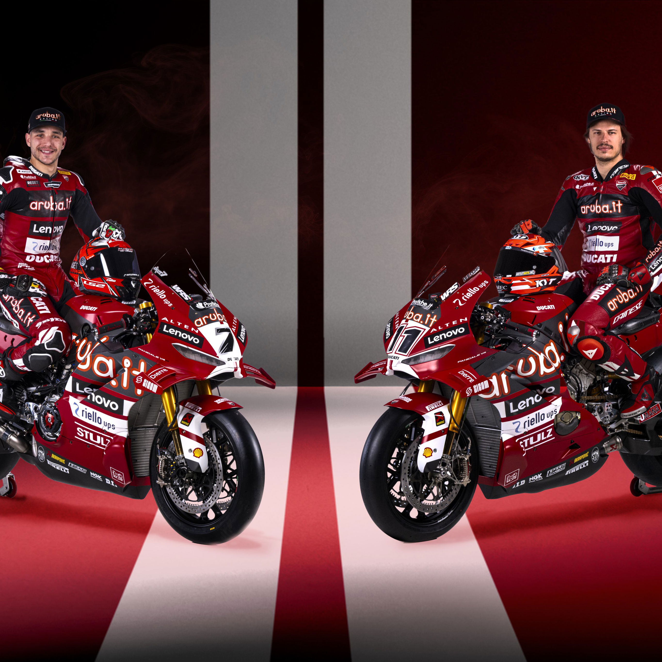 Iker Lecuona and Nicolo Bulega on 2026 WorldSBK Ducatis. Credit: X/Aruba.it Racing Ducati.