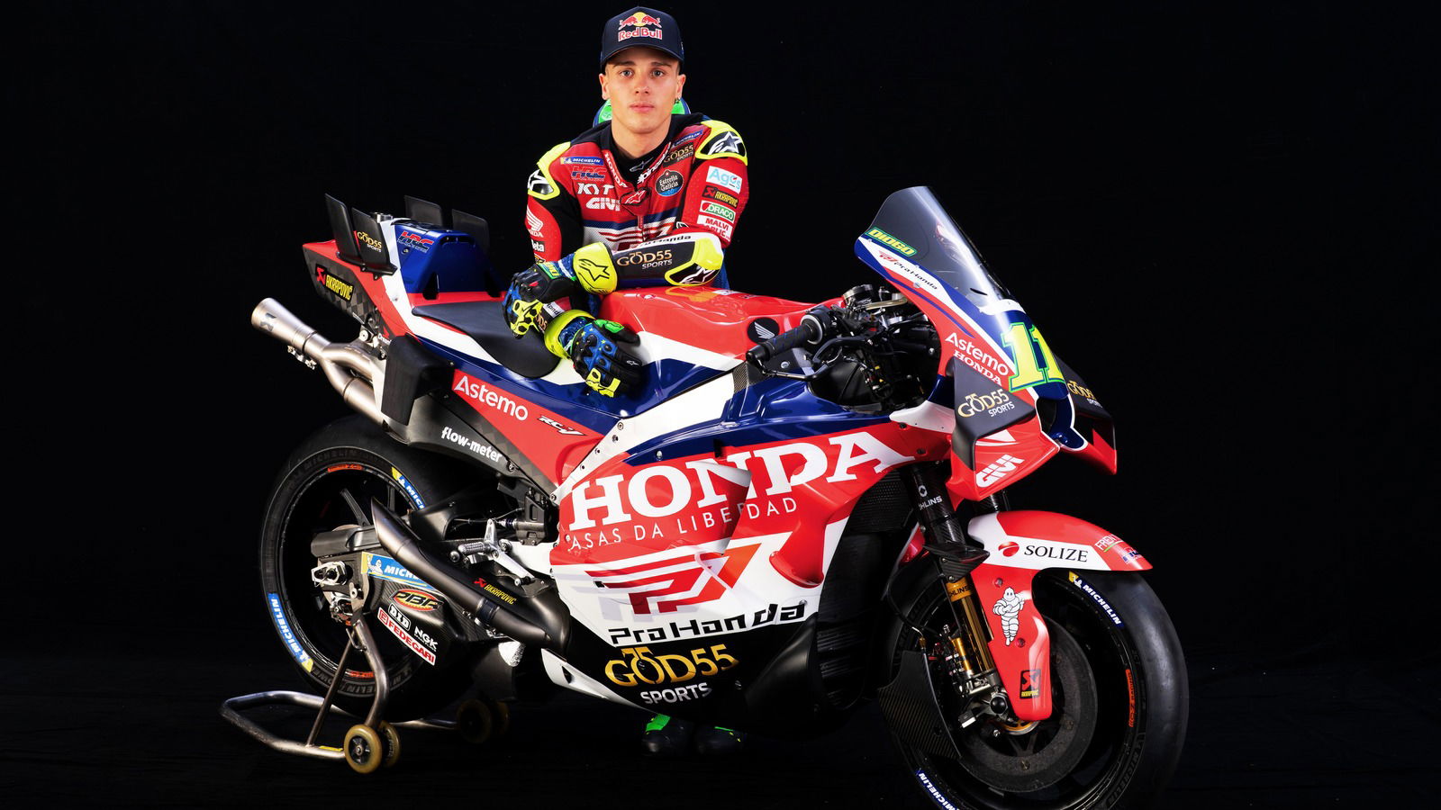 Diogo Moreira in his 2026 Pro Honda LCR MotoGP livery.