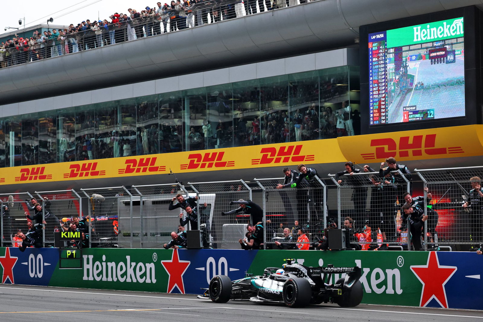 The moment Antonelli scored his first F1 victory
