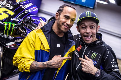 Hamilton teases ‘epic’, ‘best day ever’ in Rossi ride swap