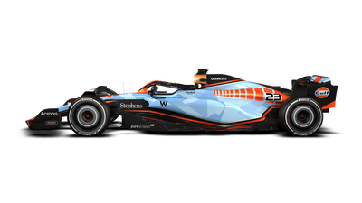 Williams unveil winning Gulf livery design for three flyaway races in 2023