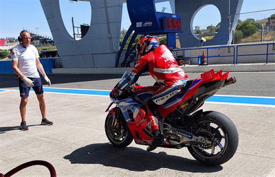 Bradl with Kalex frame, Jerez test