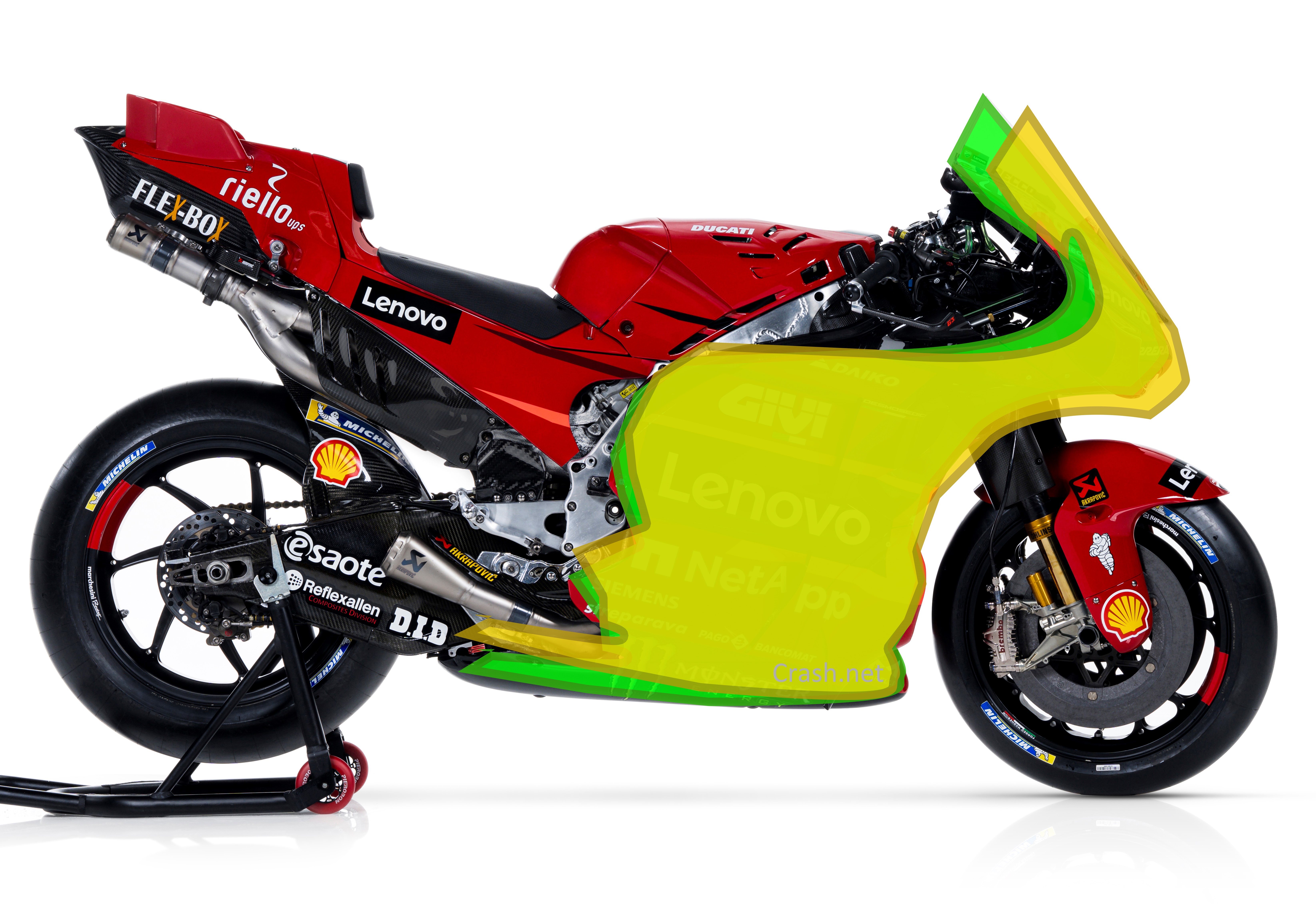 Could MotoGP fairings be mounted on the bike at different angles in future?