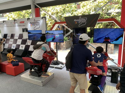 Simulator booth at Mandaika GP Hub, Cilandak Town Square