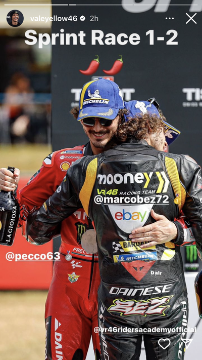 Reaksi Rossi Saat Dua Anak Didiknya Finis 1-2 di Assen