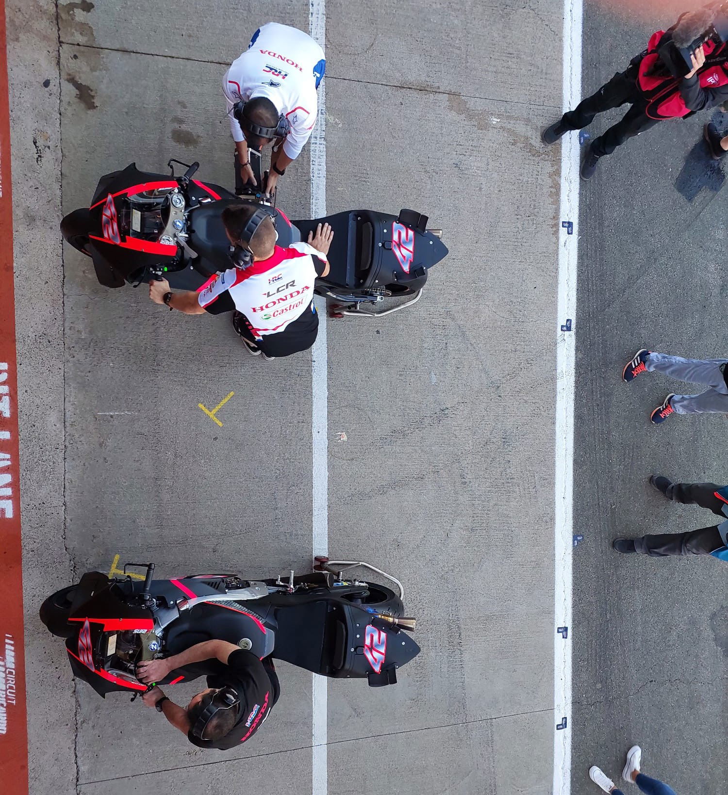 Sunday's winner Alex Rins makes his LCR Honda debut today.