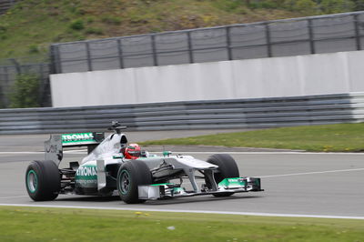 The last time a Schumacher drove a Mercedes F1 car