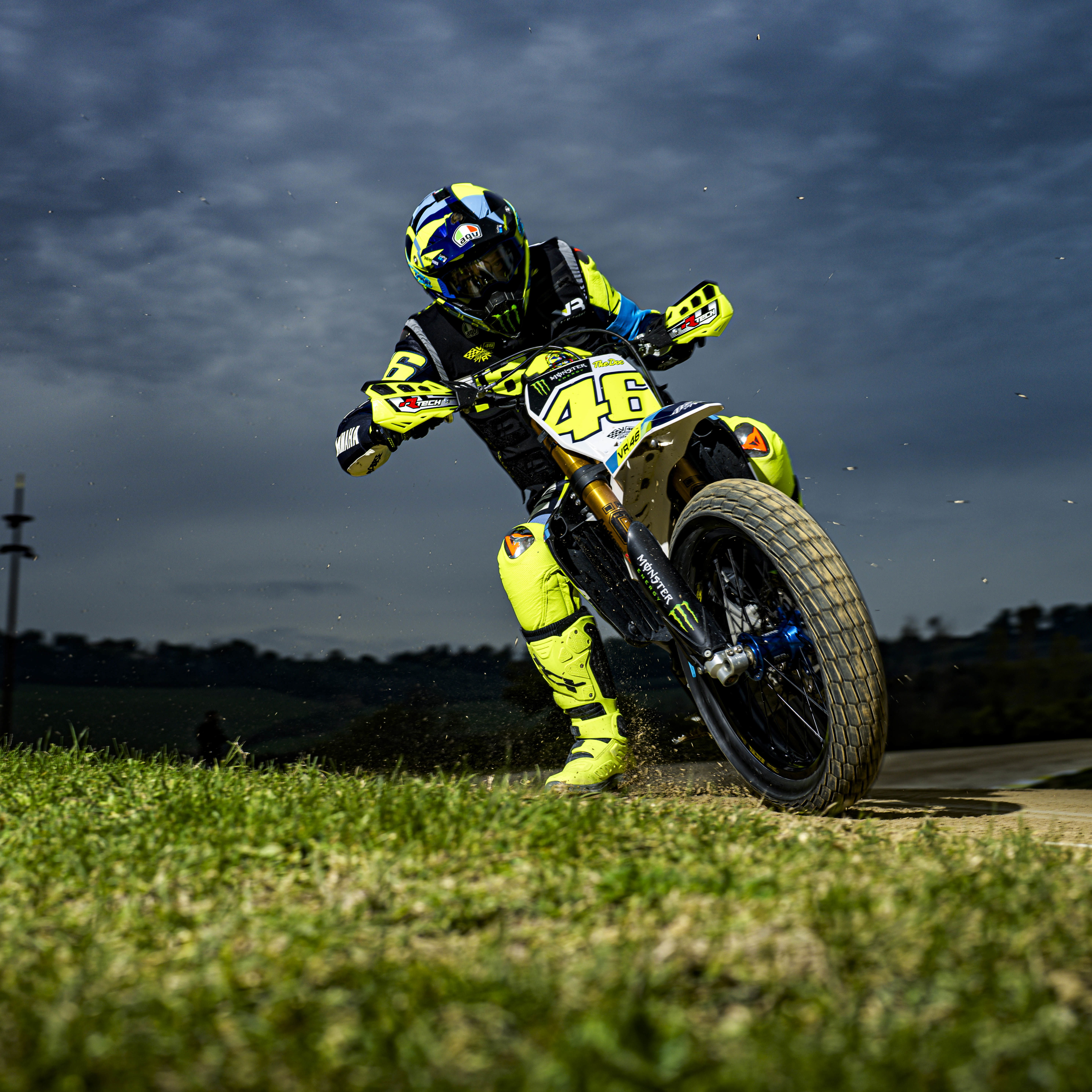 Valentino Rossi at the 100km of champions dirt track race