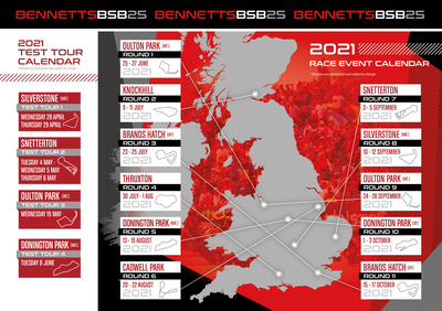 2021 Bennetts British Superbike Championship calendar updated