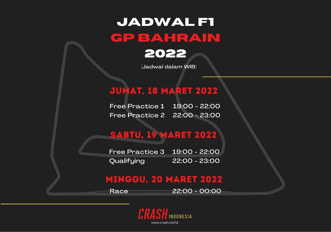 F1 GP Bahrain Schedule Indonesian