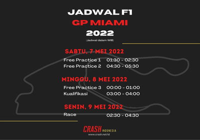 F1 Grand Prix Miami Schedule in Indonesian Time