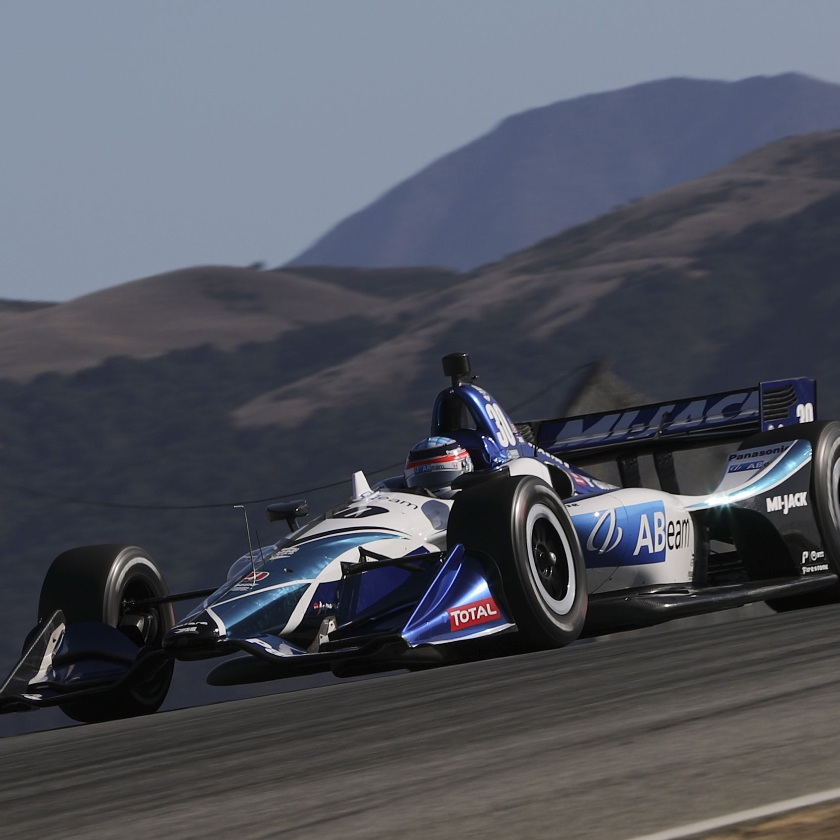 FIA examines Fisi's Spa helmet.