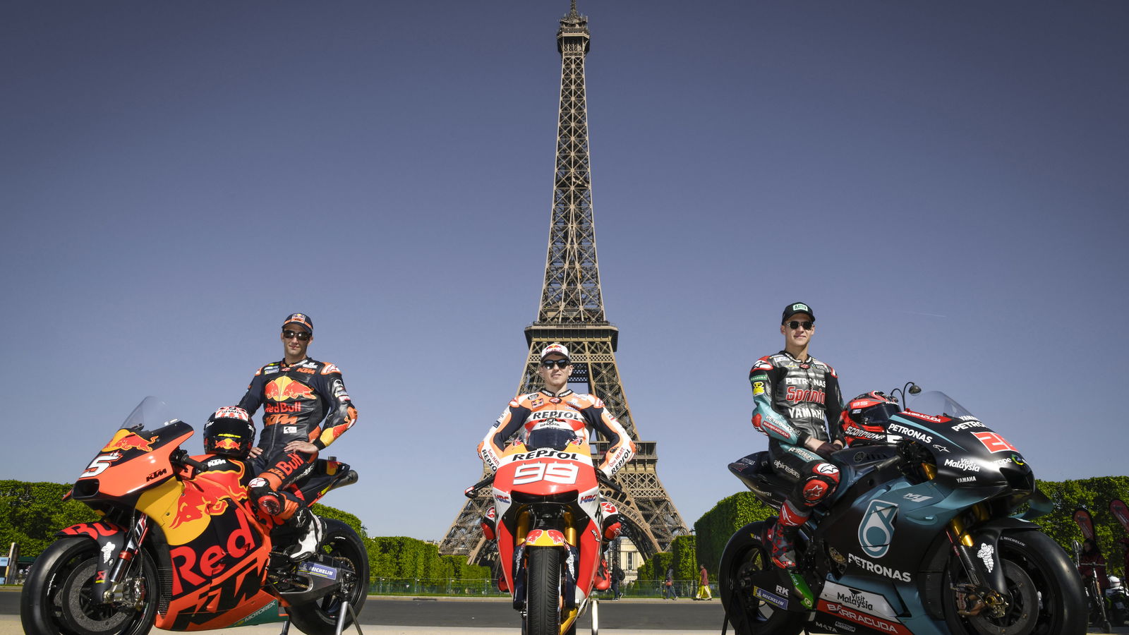 Pit stop in Paris for Zarco, Lorenzo, Quartararo