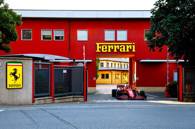 Leclerc drives 2020 F1 Ferrari through Maranello