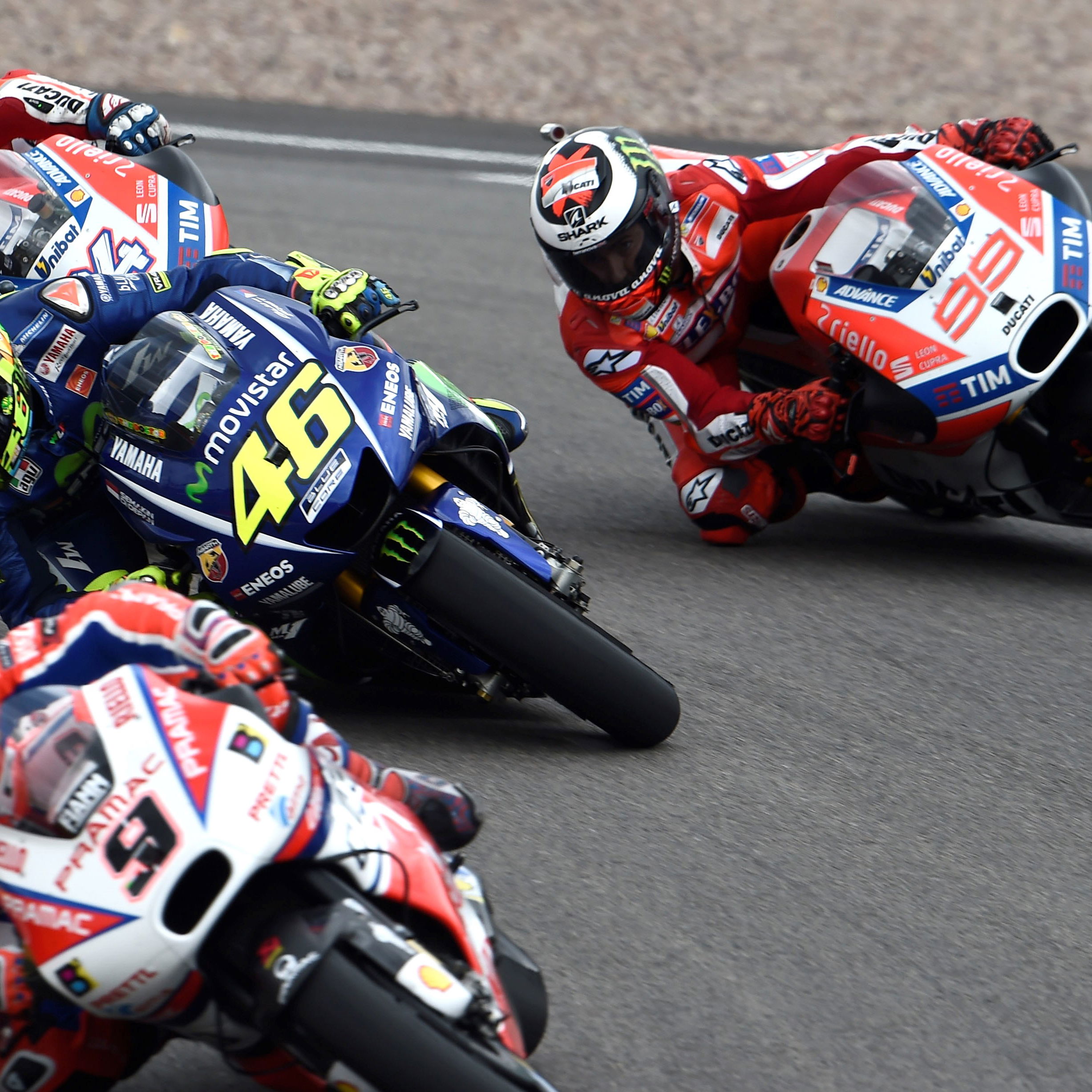 Lorenzo, Rossi, Dovizioso, Petrucci, 2017
