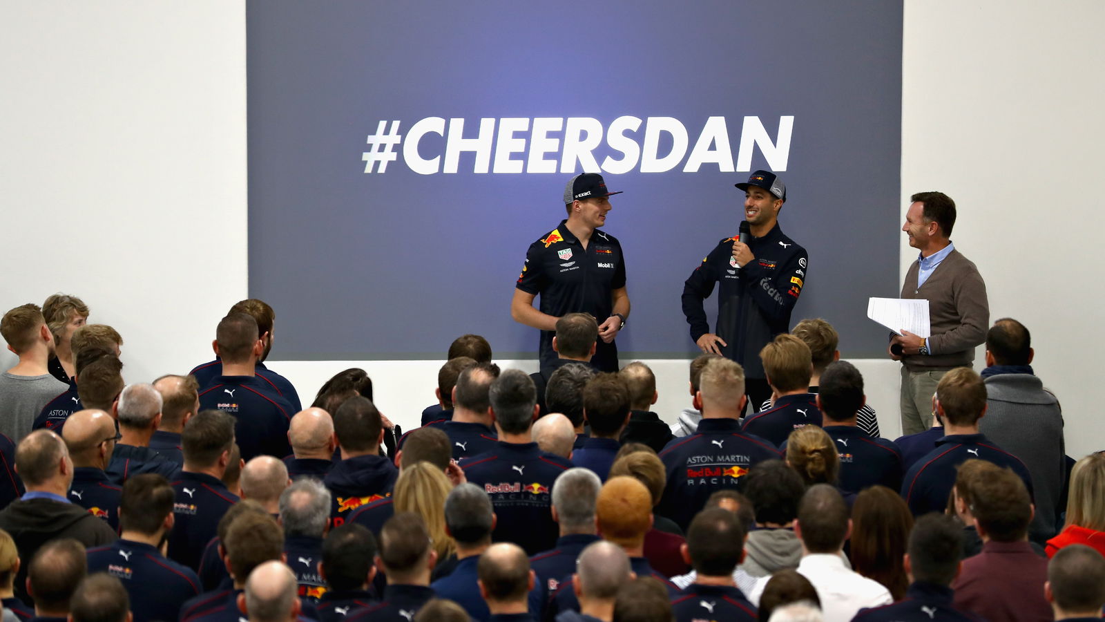 Ricciardo bids farewell to Red Bull in final factory visit