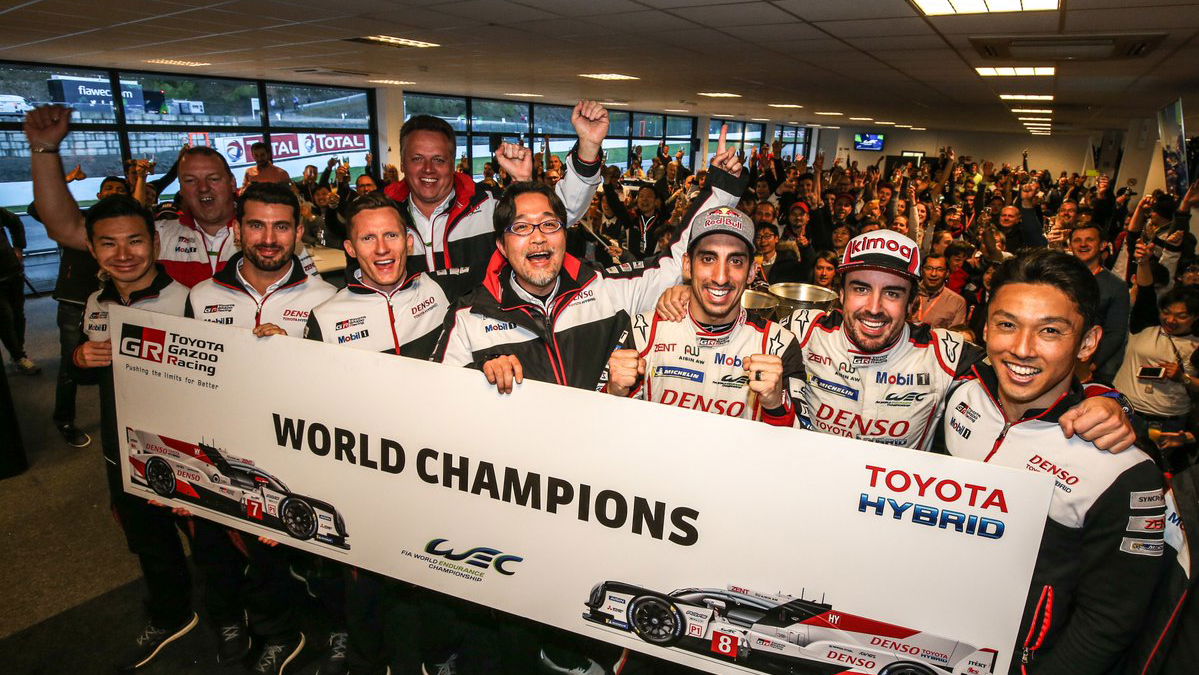 Toyota, Porsche celebrate WEC title success at Spa