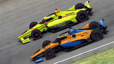 Norris membanting Pagenaud 