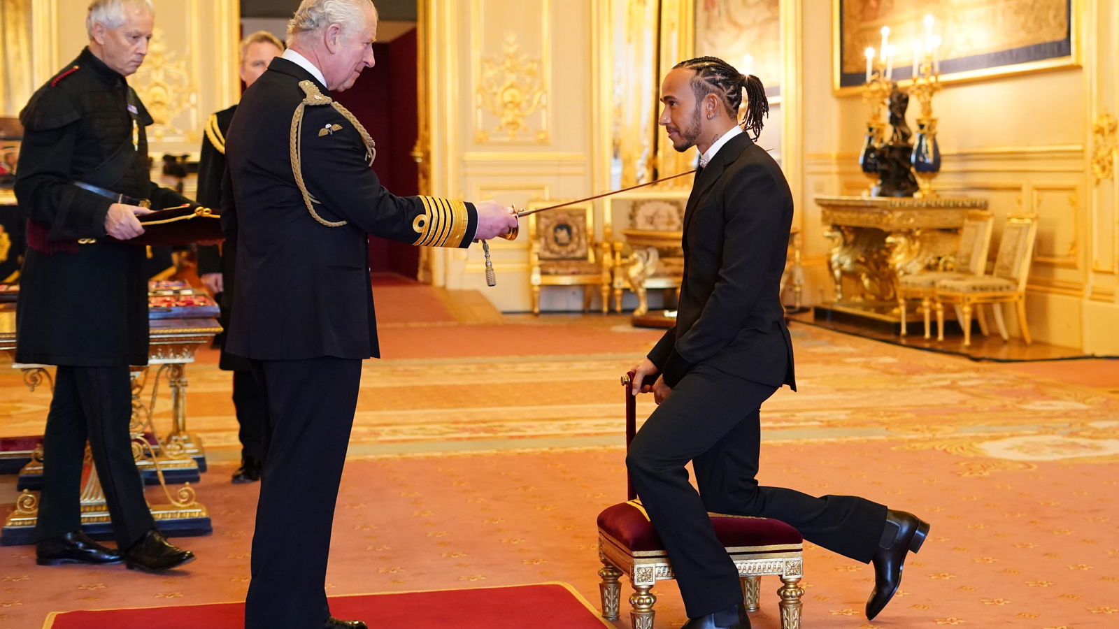 Sir Lewis Hamilton receives knighthood at Windsor Castle