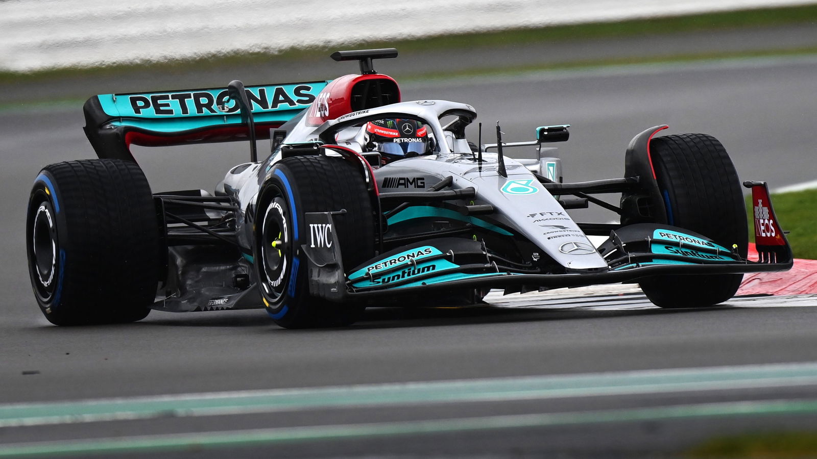 Mercedes W13 F1 car hits track for Silverstone shakedown