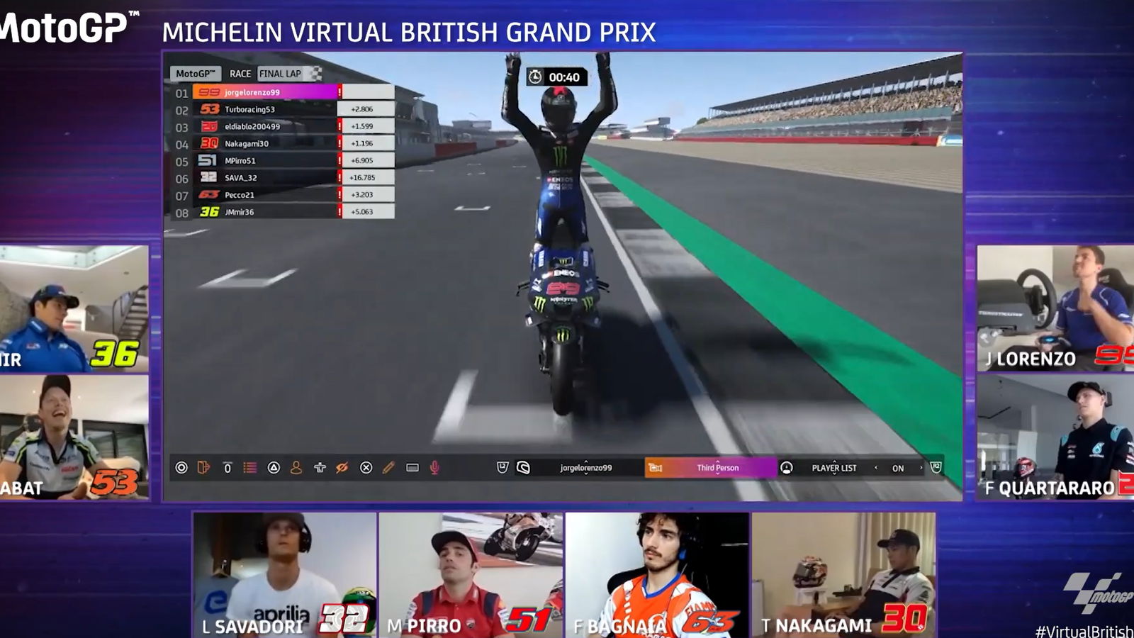Hasil: MotoGP Virtual Race 5 - Silverstone