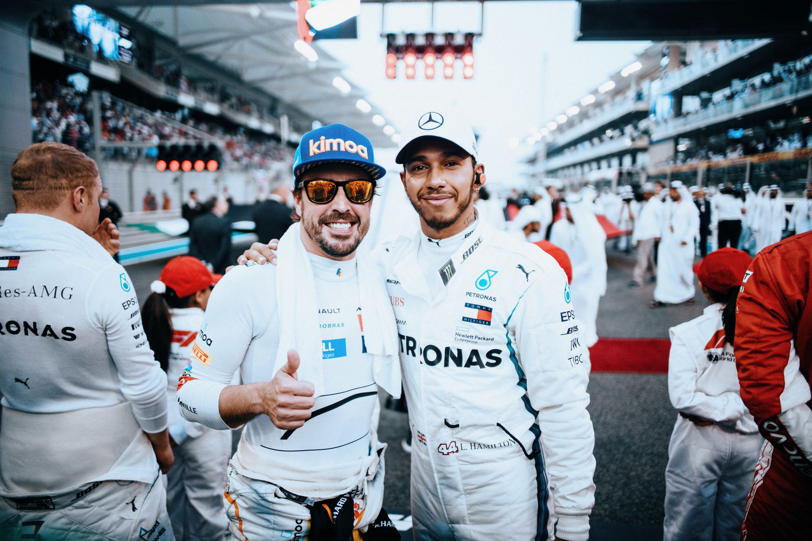 Hamilton and Vettel swap F1 helmets out of ‘highest respect’